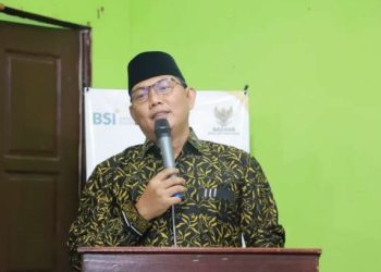 Wabup Hairan Saat Menyampaikan Sambutan Saat Peringatan Hari Jadi Baznas Ke-22. (Foto : Dok. Prokopim TJB).