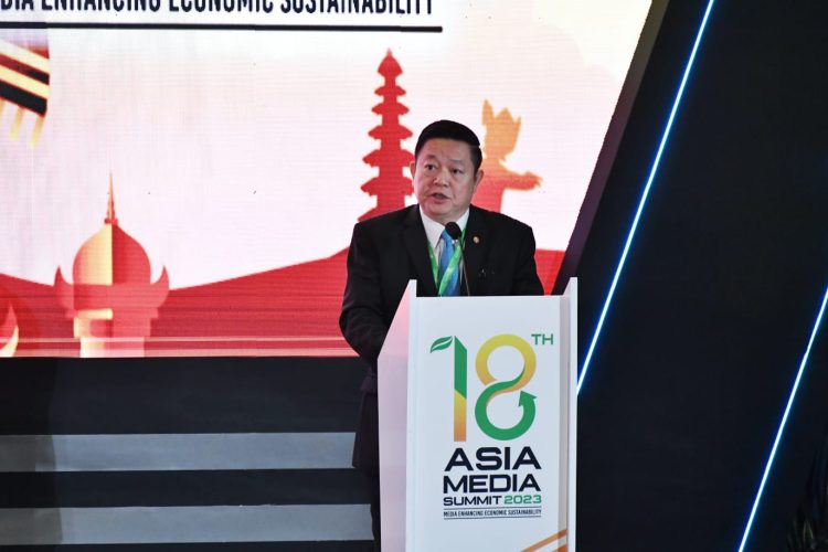 Sekjen ASEAN, Kao Kim Hourn saat Memberikan Sambutan Pada Pembukaan 18th Asia Media Summit/AMS 2023. (Foto : Dok. InfuPublik)