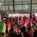 Penyambutan Timnas Palestina di Bandara Soetta. (Foto : Dok. Angkasa Pura II).