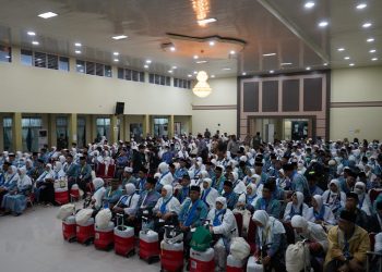 Ratusan Jamaah Calon Haji Asal Jambi yang Akan Diberangkatkan. (Foto : Dok. Diskominfo/Novri).