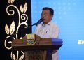 Gubernur Al Haris Menyampaikan Sambutan saat Pelantikan DPW GEKRAFS Provinsi Jambi. (Foto : Has).