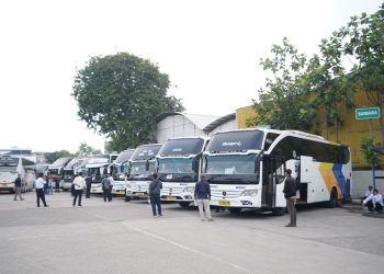 Armada bus DAMRI untuk melayani angkutan Nataru 2023/2024. (Foto: Dok.Damri).