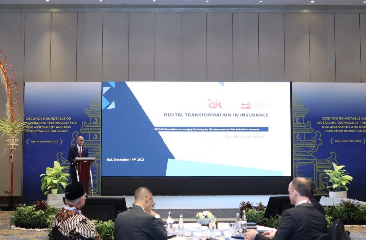Peluncuran kajian yang berjudul The Leveraging Technology for Risk Assessment and Risk Reduction in Insurance. (Foto: Dok. InfoPublik).
