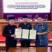 Pimpinan DPRD dan Wagub Jambi Menandatangani Nota Kesepakatan Pegesahan Perda. (Dok. Humas).