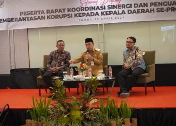 Rapat Koordinasi yang Dilakukan KPK bersama Kepala Daerah dan Pejabat se-Provinsi Jambi. (Dok. Diskominfo JMB).