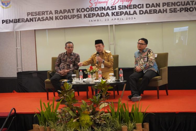 Rapat Koordinasi yang Dilakukan KPK bersama Kepala Daerah dan Pejabat se-Provinsi Jambi. (Dok. Diskominfo JMB).