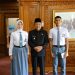 Rahma dan Alfadillah usai audensi bersama Wagub Jambi Abdulah Sani, Kamis (11/7).