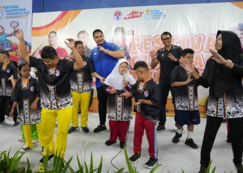 Menteri Pemuda dan Olahraga Republik Indonesia (Menpora RI) Dito Ariotedjo menghadiri kegiatan kidzpora festival dan festival olahraga disabilitas di Kemenpora, Jakarta, Minggu (21/7/2024)./Foto istimewa/Humas Kemenpora