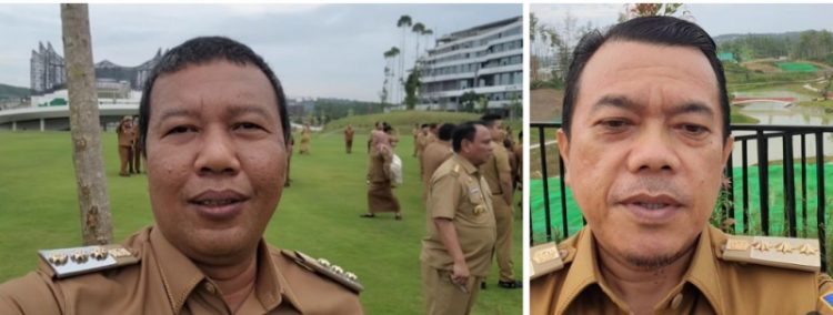 Al Haris dan Romi Hariyanto terlihat berbagi momen saat berada di IKN melalui akun medsos pribadi, Selasa (13/8). / foto/Ig @Alharisjambi dan @romihariyantojambi