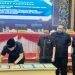 Penandatanganan Nota Kesepakatan KUPA dan PPAS Perubahan APBD Tahun Anggaran 2024 antara Gubernur Jambi bersama Pimpinan DPRD Provinsi Jambi, Minggu (18/8). / Foto/ist
