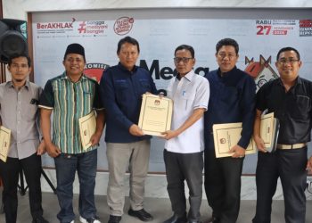 Penetapan jadwal Debat Terbuka dan Penetapan Tim Perumus Debat Publik oleh KPU Provinsi Jambi. / Foto/ist